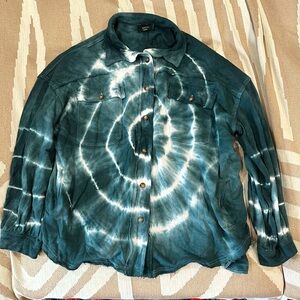 Vici Tie-Dye Button Down Shacket sz L